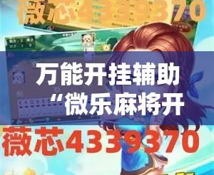 必备科技“龙江微乐麻将有没有挂”开挂辅助软件教程-第1张图片