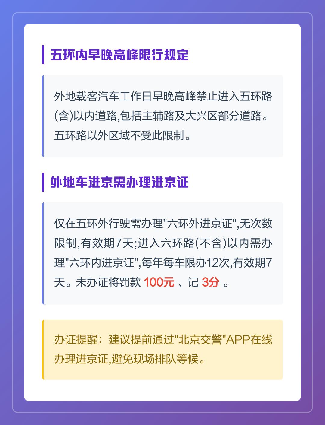 “北京限行规则” 外地车北京限行规则？-第2张图片