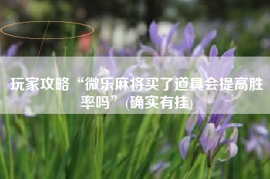 必看科普“微乐家乡麻将开挂怎么开	”万能开挂器（确实有挂）-第2张图片